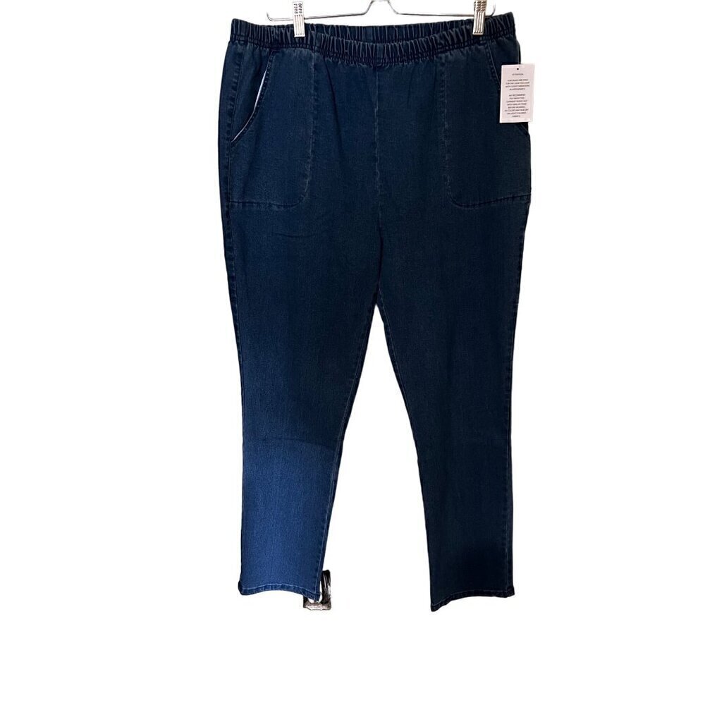NEW Blair Women's Stretch Denim Pull-On Pants / jeans denim Size 18 pkus size